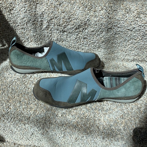 Merrell Blue & Gray Zip Close Suede Walking Shoes - Picture 2 of 7